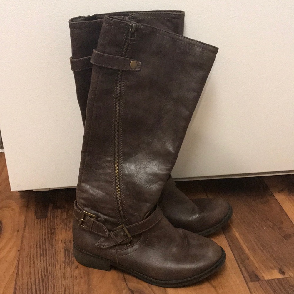 Womens brown leather boots